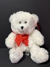 Anico 8" White Teddy Bear - Soft Plush Small Bear, Cute White Bear Lot 39 