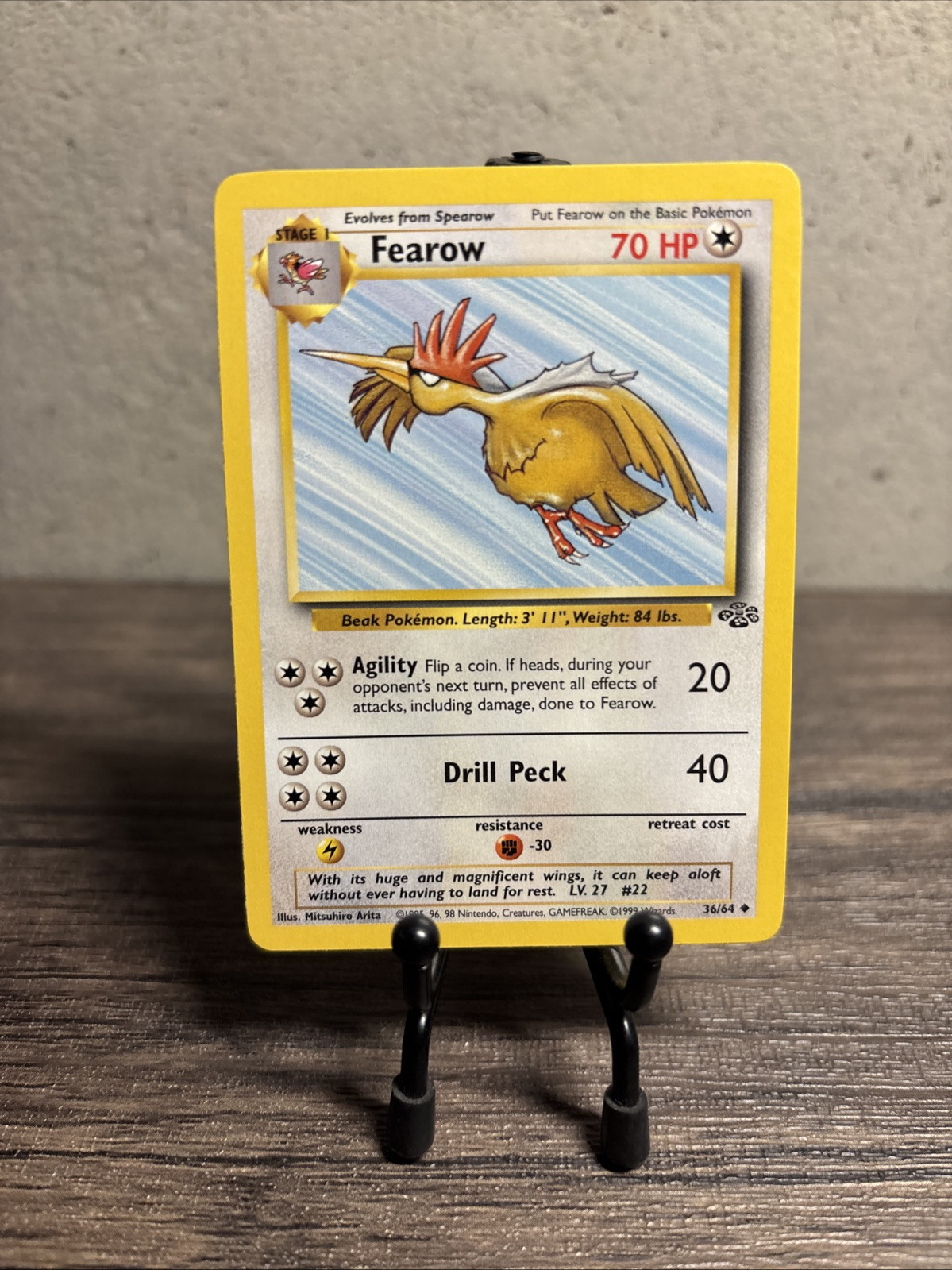 Unlimited Jungle Fearow 36/64 Pokemon Card WOTC Vintage-Fast Shipping-NM!!