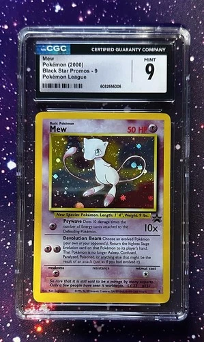 Pokémon Mew Black Star Promo Holo CGC 9 2000 Pokémon League Wizards of the Coast