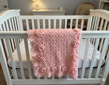 GORGEOUS HANDMADE CROCHETED BABY BLANKET