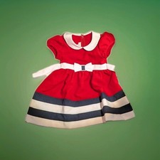 Bonnie Baby Red White Blue with Bow Patriotic USA Toddler Girl Dress 18 Month