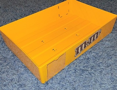 M&M Retail Store Display Yellow Plastic Logo Advertising