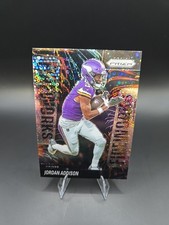 2025 Panini Prizm - Fireworks Jordan Addison #8 No Huddle Prizm