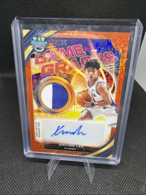 XAIVIAN LEE 2025 BOWMAN U BEST GAME GRAPHS Orange Mini Diamond PATCH AUTO #D /25