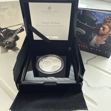 2024 GEORGE MICHAEL 2oz £5 FIVE POUND SILVER PROOF COIN - BOX & COA 277