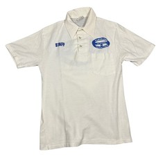 VTG 80s Cleveland Ski School Staff Polo Shirt White Blue Florida Small USA Made