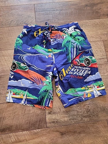 POLO RALPH LAUREN Men's Riviera Du Port Regatta Woven Cotton Sleepwear Shorts M