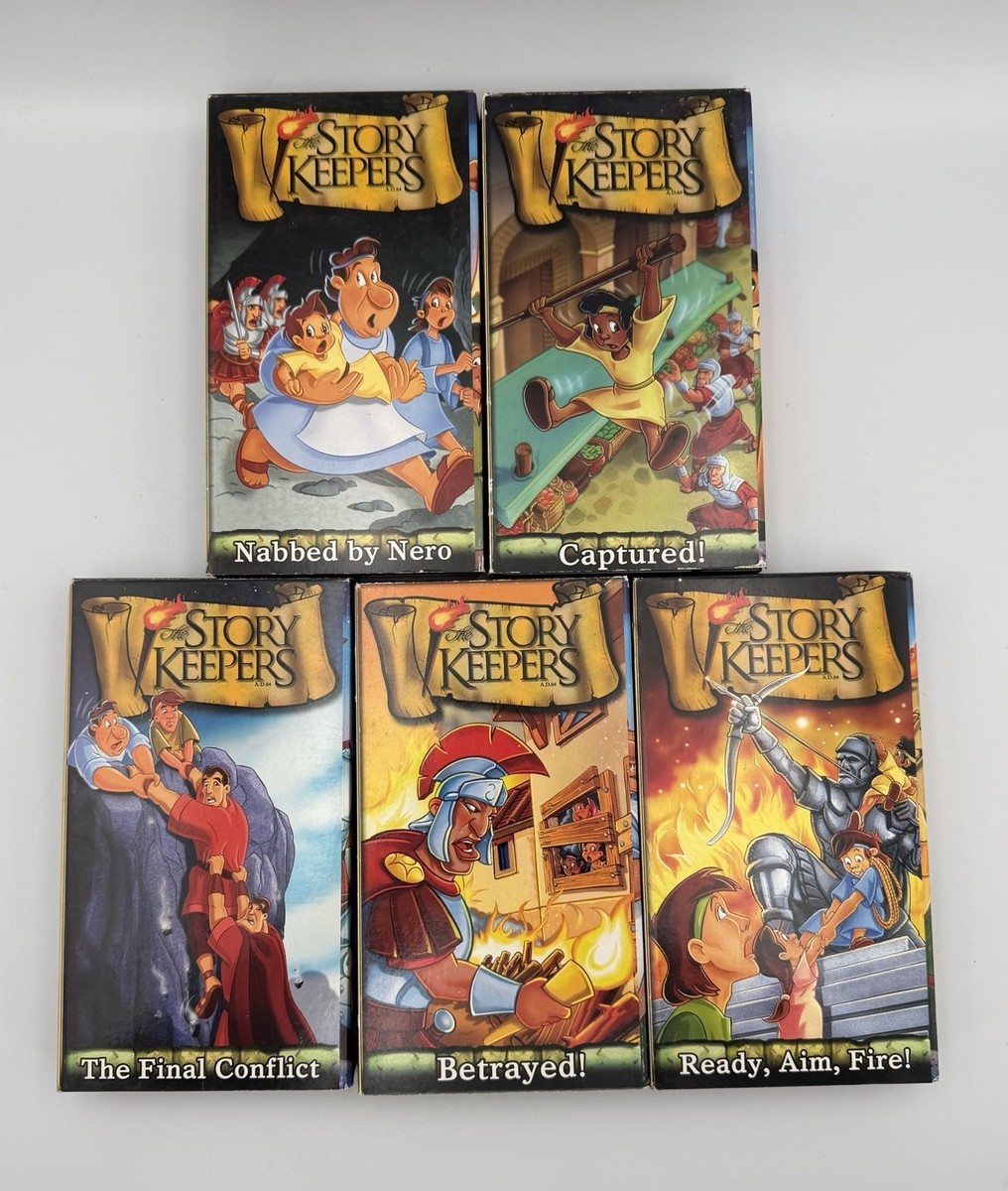 The Story Keepers VHS Lot of 5 Christian Animated Bible Series