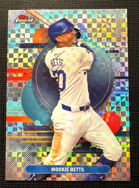 2025 Topps Finest Mookie Betts #178 Checkerboard Refractor X-FRACTOR DODGERS