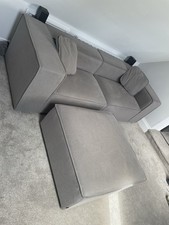 Sweeek Sense Grey Modular Sofa & Pouffe / Foot Rest. Water Resistant