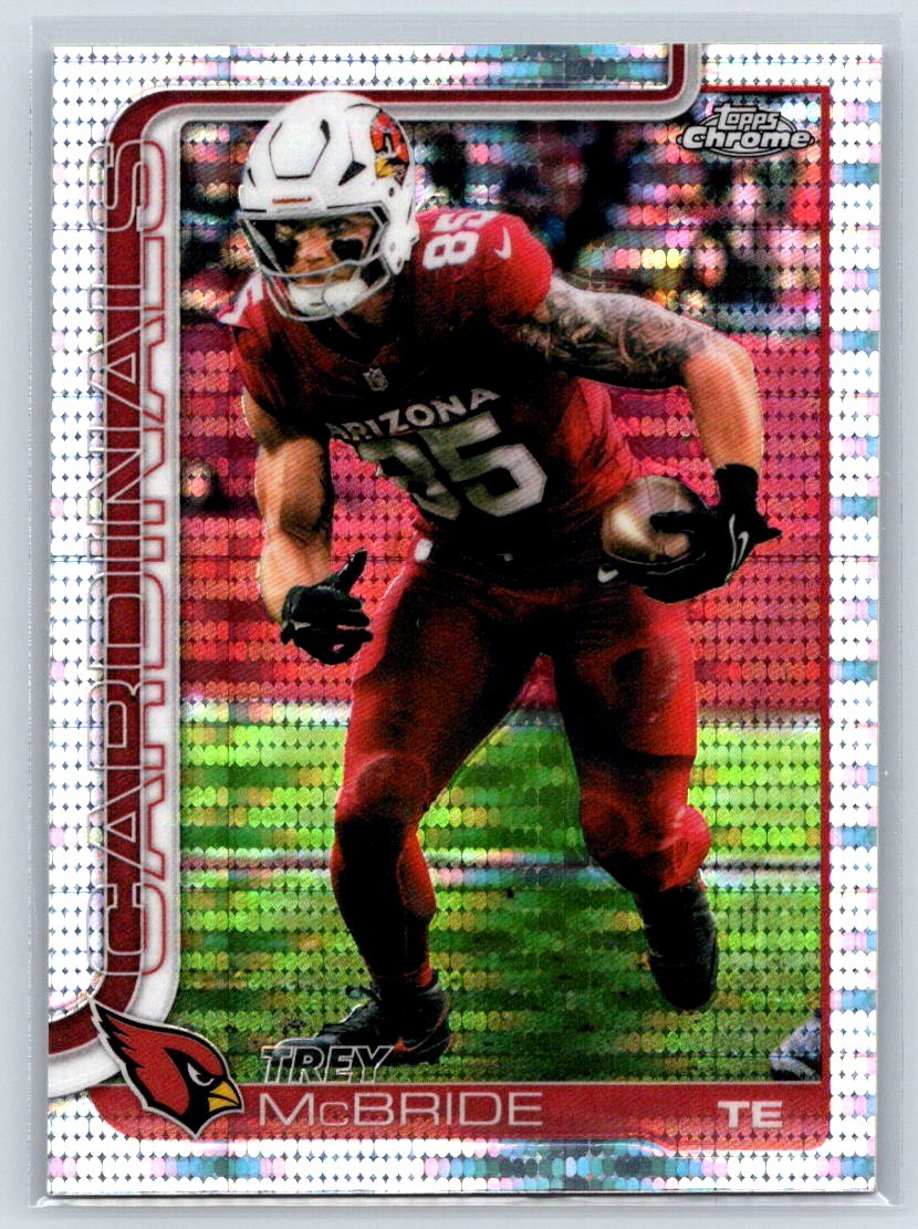 2025 Topps Chrome Trey McBride Pulsar Refractor #4 Arizona Cardinals
