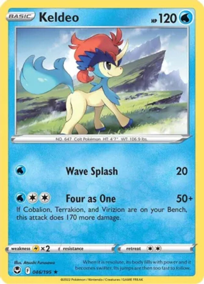 Keldeo - 046/195 - Rare - Near Mint
