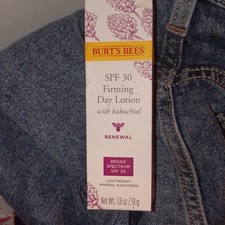 Burt's Bees Renewal Firming Face Day Lotion Bakuchiol Mineral SPF 30 1.8 oz