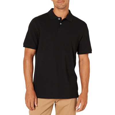 Amazon Essentials Herren Slim-Fit Polohemd Schwarz Größe