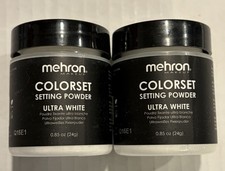 New Mehron Makeup Setting Powder Loose Powder x2 0.85oz 24Gr Ultra White