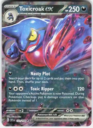 Toxicroak ex 131/198 Ultra Rare Scarlet & Violet Pokemon Holo Lightly Played