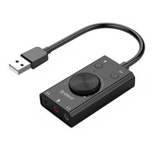 External Sound Card, USB Audio Adapter External Stereo Sound Card with Microp...