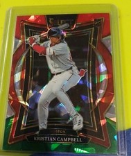 2025 Panini Select #76 Kristian Campbell RC Red & Green Ice Prizm