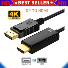 Display Port to HDMI Cable DP Adapter Converter Audio Video PC HDTV 1080P 60Hz