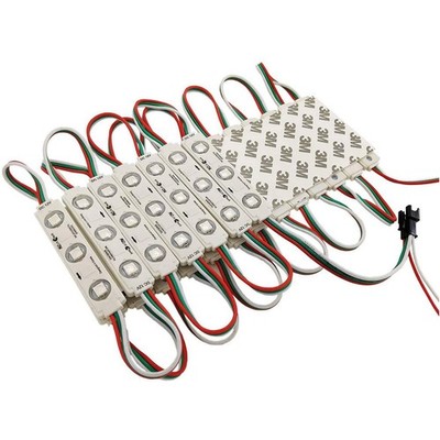 YUNBO 100Pcs WS2811 RGB LED Module Lights DC 12V SMD 5050 Addressable Dream C...
