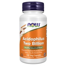 Now Foods Lactobacillus Acidophilus Probiotic 100 Count Gluten Free 2 Billion...