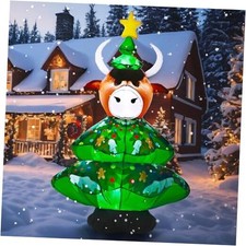 5FT Christmas Inflatable Highland Cow Outdoor Christmas Highland Cow