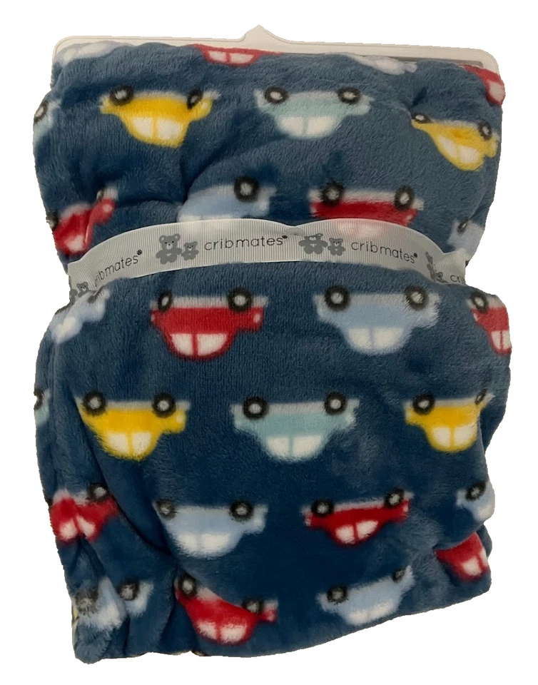Juego de manta de felpa para bebé de coche de cuna azul rojo suave polar niño compañeros de cuna nuevo con etiquetas Foto 2 de 3