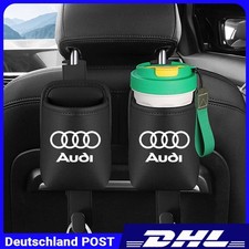 2x Getränkehalter Halterung Kopfstützen Schwarz Autositz Rücksitz Für Audi
