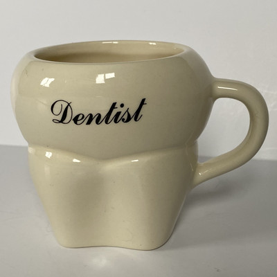 Vintage Dentist Mug 3D Tooth Cup Dental R.O.S.E. Ltd USA  Coffee RARE Ceramic EC
