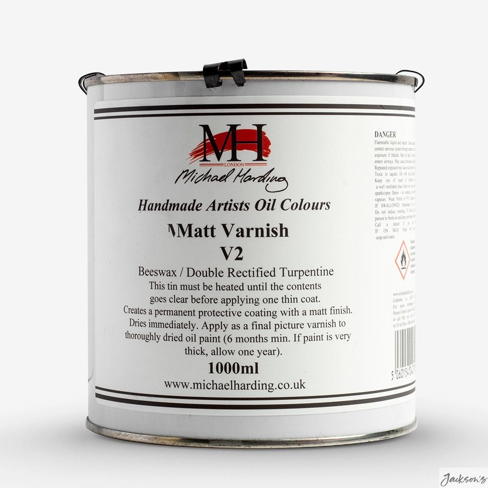 Michael Harding Matt Varnish Beeswax 1L Final Finish For Oil Paintings