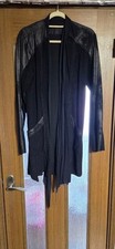 14th Addiction Black Cotton Long Cardigan M V...