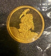 Rarities Mint Disney Snow White Grumpy 1987 .999 Fine Gold 1/10 Troy Oz Coin