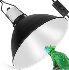 Reptile Reflector Dome Lamp Fixture, 8.5 Inch Deep Polished Aluminum UVB Light F