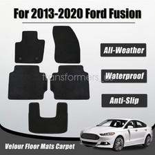 For 2013-2020 Ford Fusion 5 Seats Velour 2row Front Rear Floor Mats Carpet New