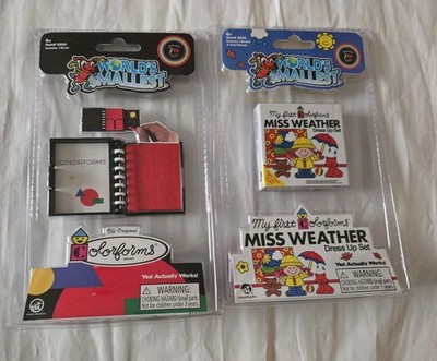 New World's Smallest My First Colorforms + Miss Weather Dress Up Set