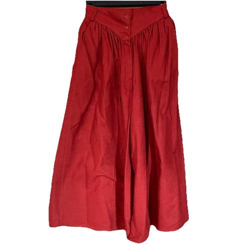 VTG Carole Little for Saint Tropez West Gaucho Women's 6 100% Silk 70s Yoke Rust