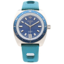 Orologio da polso uomo vintage 39 mm Zodiac Sea Dragon sportivo blu quarzo acciaio svizzero