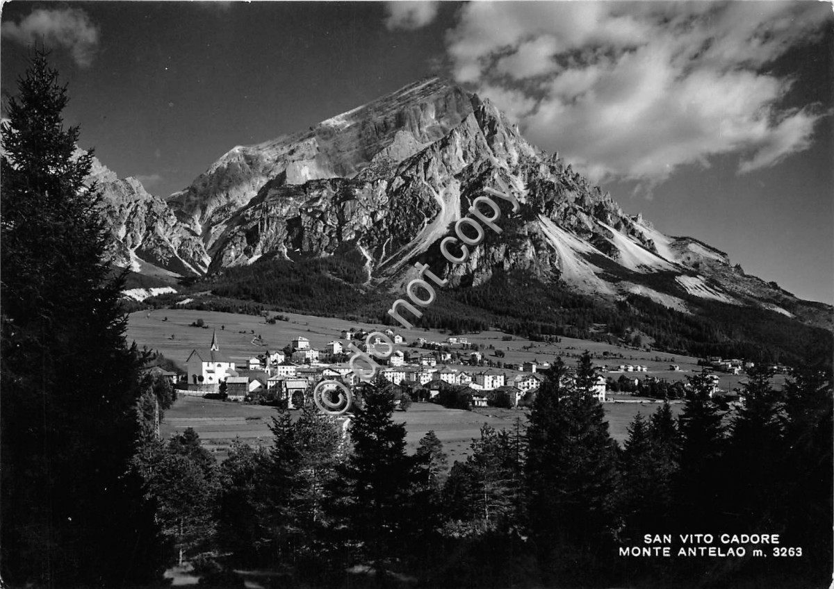 Cartolina San Vito Cadore Panorama 1958 (Belluno)
