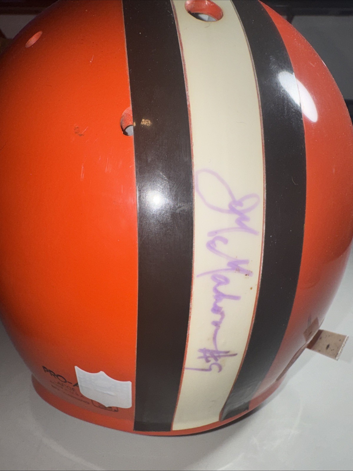 1994 Cleveland Browns Game Used Helmet Player Unknown  Auto Carl Banks, &others view 5