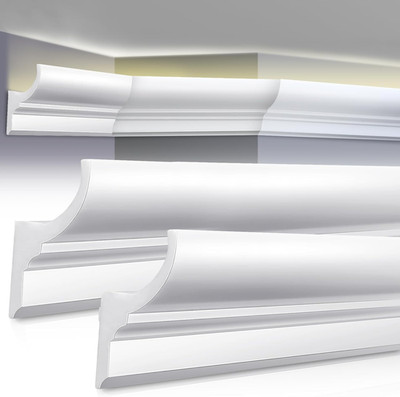 47.24 Ft LED Crown Molding Kit - 12 Pcs for Easy Ceiling Installation