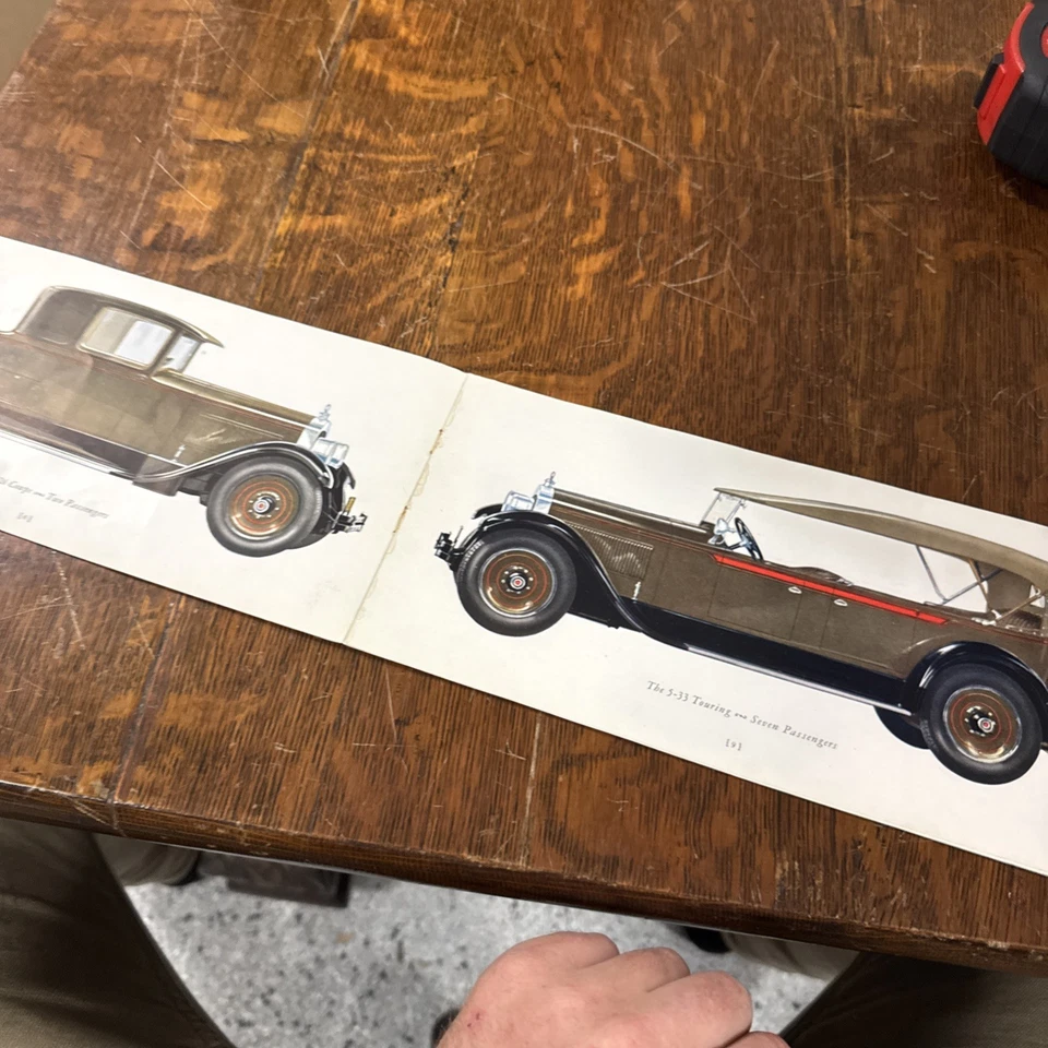 Folleto de coche The Packard Six 5-26 5-33 11x5,5 extremadamente raro Foto 3 de 4