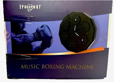 Music Boxing Machine Wall Mounted LED Punch Trainer Fitness Reaction Target New