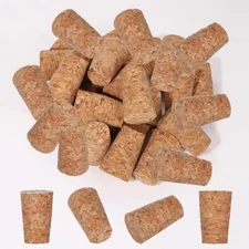 25 Pack Natural Soft Wood Corks, Tapered Cork Wooden Beer Bottle Stopper for Win