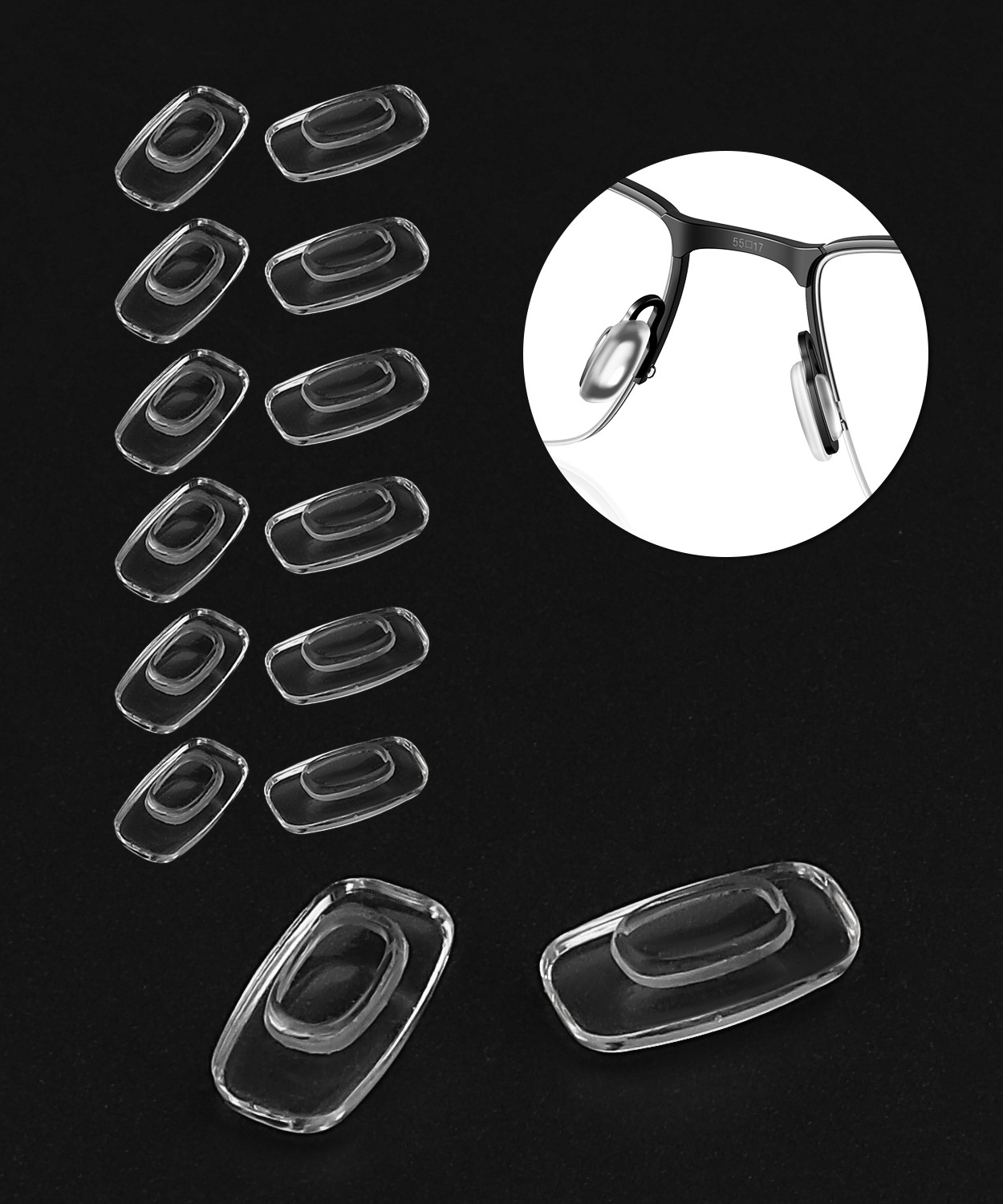 6 paia naselli di ricambio per occhiali da sole Maui Jim The Bird MJ-835