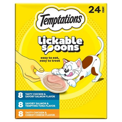 Lickable Spoons Soft Cat Treats Adult Wet Variety Pack 24