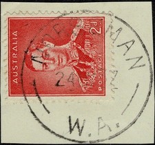 WA Postmark - Norseman W.A.  1937