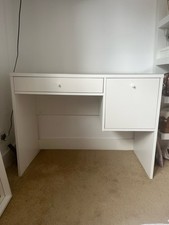 IKEA SYVDE white dressing table, 100x48 cm. makeup desk, office desk, furniture