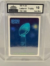 1990 Pro Set VINCE LOMBARDI TROPHY HOLOGRAM #5762/10000 - GEM MINT 10 - Rare SP