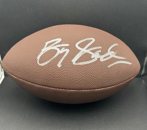 Barry Sanders Signed Wilson NFL Football Lions HOF Five Star Auth 461363