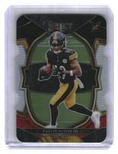 2022 Panini Select #65 Calvin Austin III Black and Red Prizm Die Cut